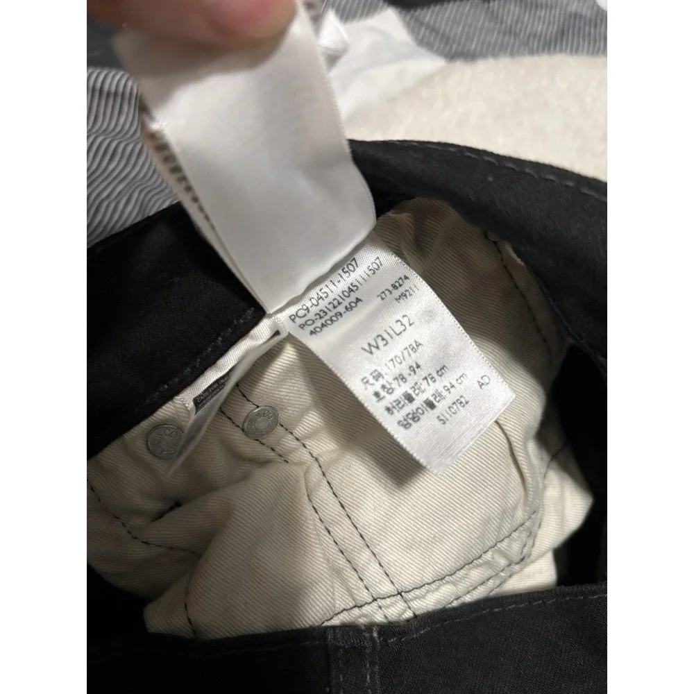 Levi's 511 Premium Men's Black Denim Jeans Size 31x32 Pants Stretch